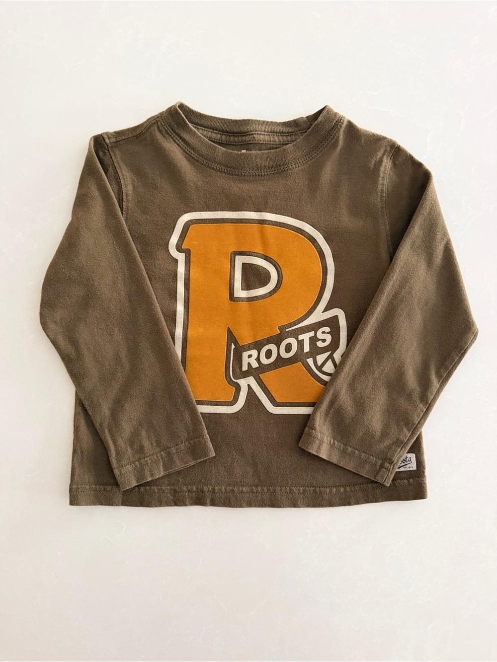 Roots Toddler Long Sleeve Varsity Graphic Tee • Size 3T